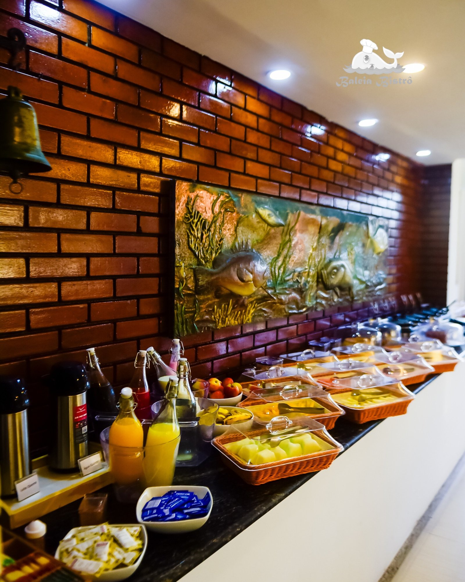Café da manhã da Pousada Canto da Baleia